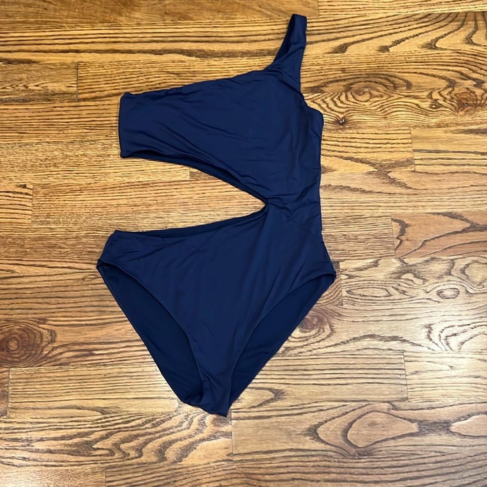 BCA by Rebecca Virtue cutout one shoulder swimsuit